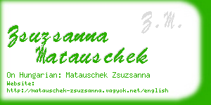 zsuzsanna matauschek business card